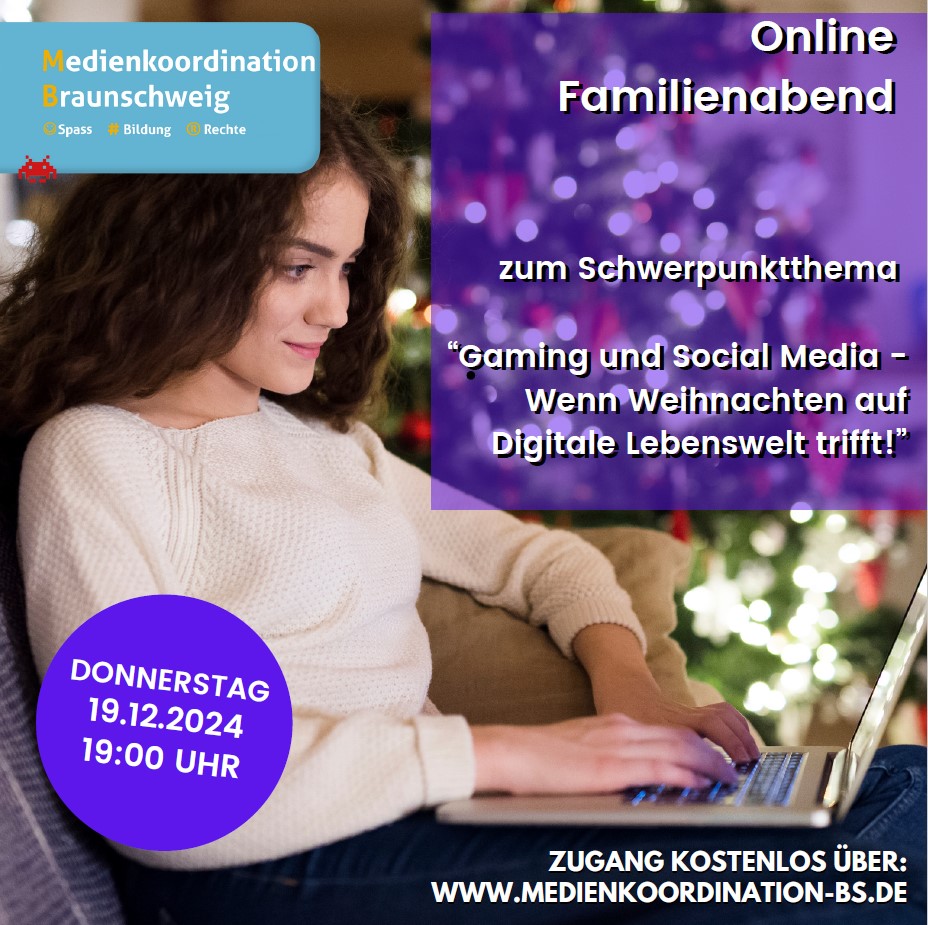 Online Familienabend Flyer
